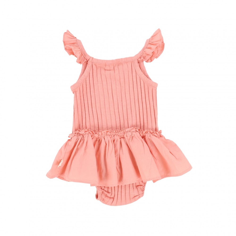Coral Ruffle Romper - Picture 3 of 4